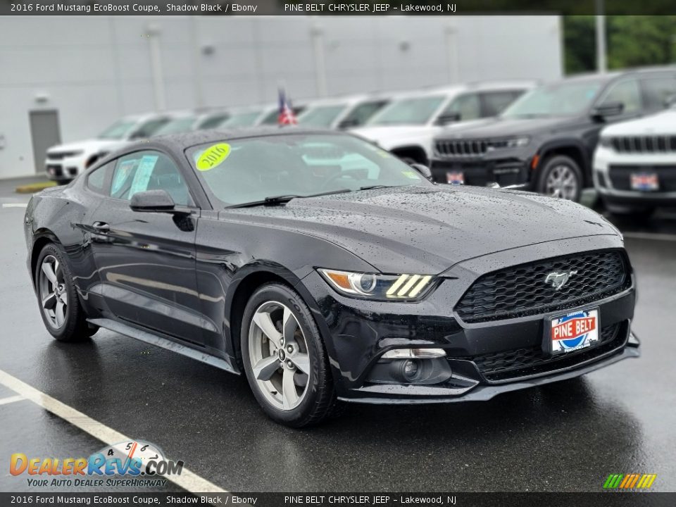 2016 Ford Mustang EcoBoost Coupe Shadow Black / Ebony Photo #9