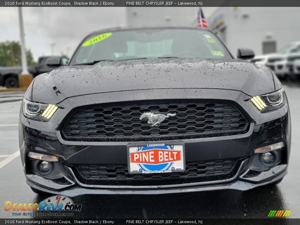 2016 Ford Mustang EcoBoost Coupe Shadow Black / Ebony Photo #10