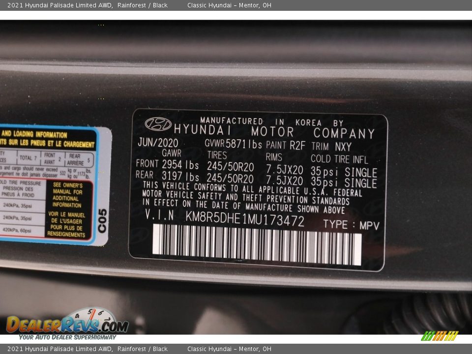 2021 Hyundai Palisade Limited AWD Rainforest / Black Photo #27