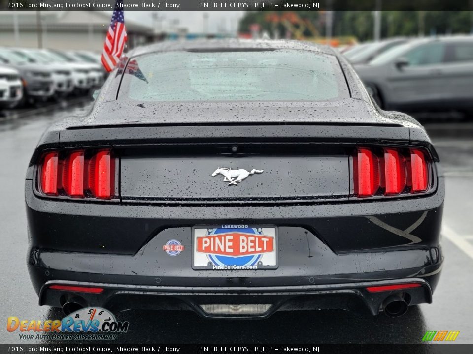2016 Ford Mustang EcoBoost Coupe Shadow Black / Ebony Photo #15
