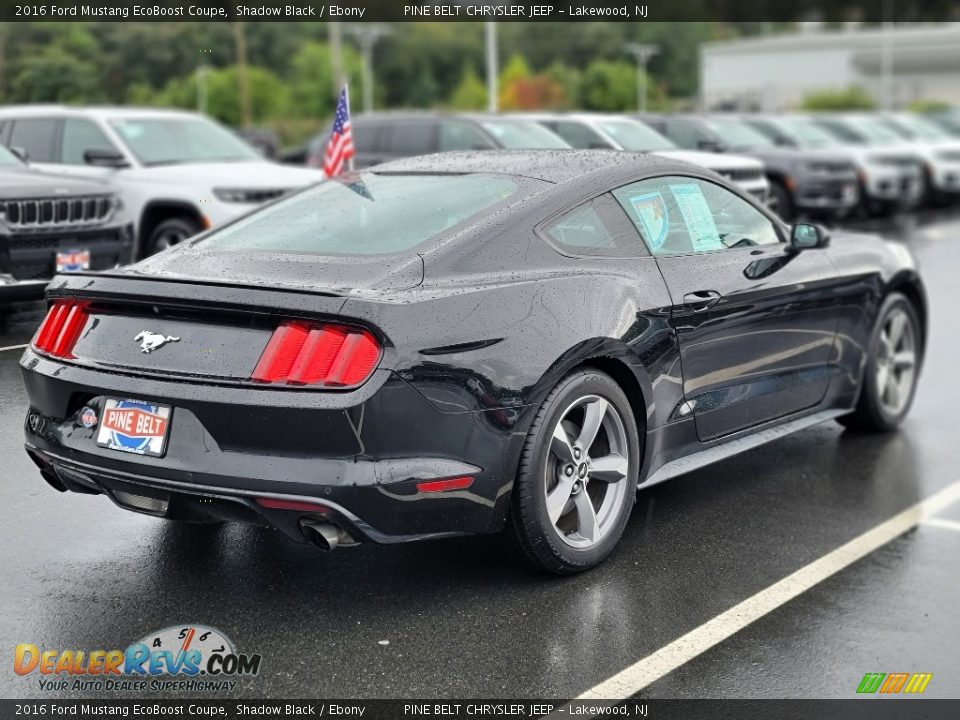 2016 Ford Mustang EcoBoost Coupe Shadow Black / Ebony Photo #16
