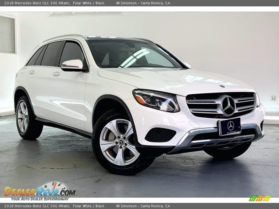 2018 Mercedes-Benz GLC 300 4Matic Polar White / Black Photo #34