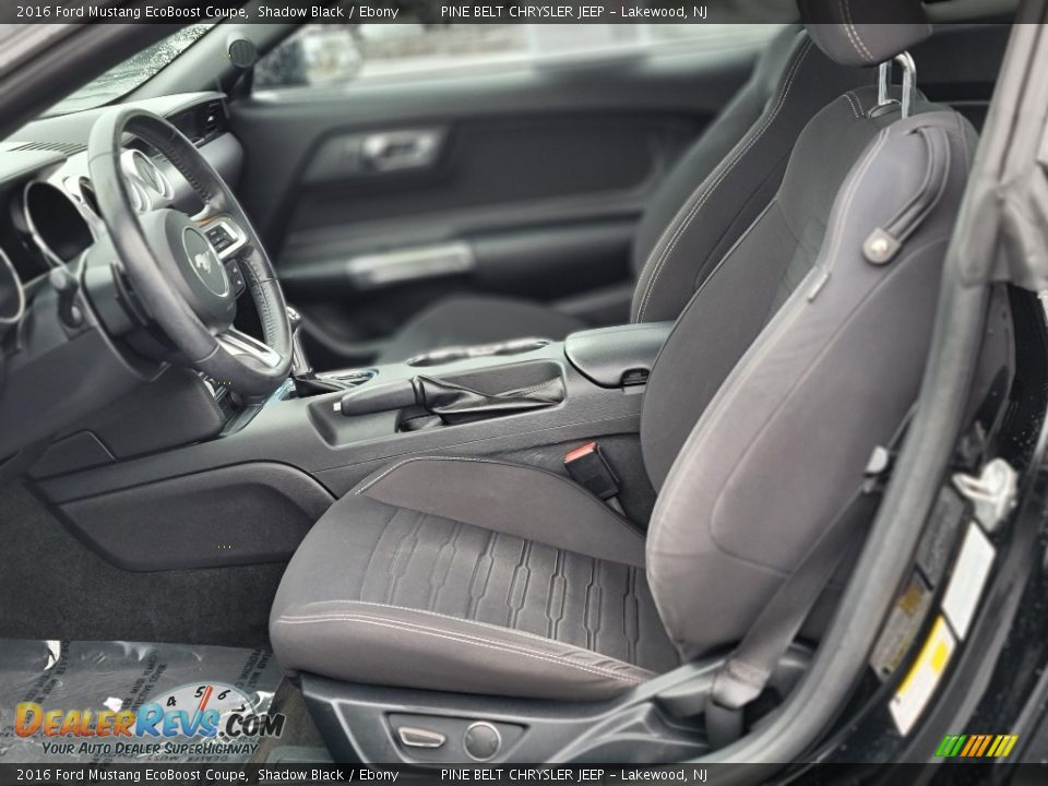 Front Seat of 2016 Ford Mustang EcoBoost Coupe Photo #28