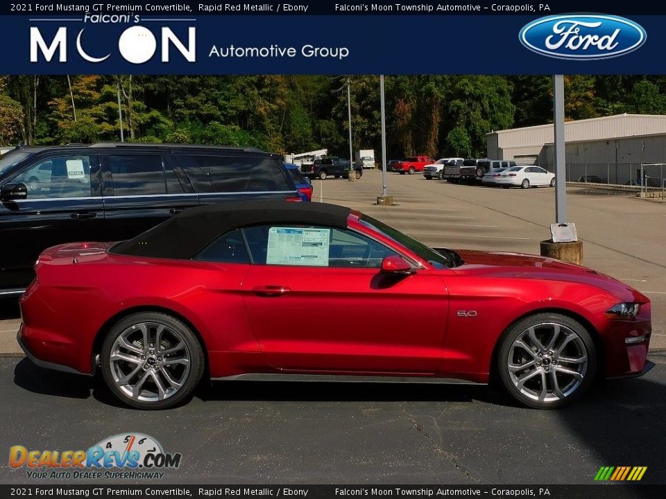 2021 Ford Mustang GT Premium Convertible Rapid Red Metallic / Ebony Photo #1
