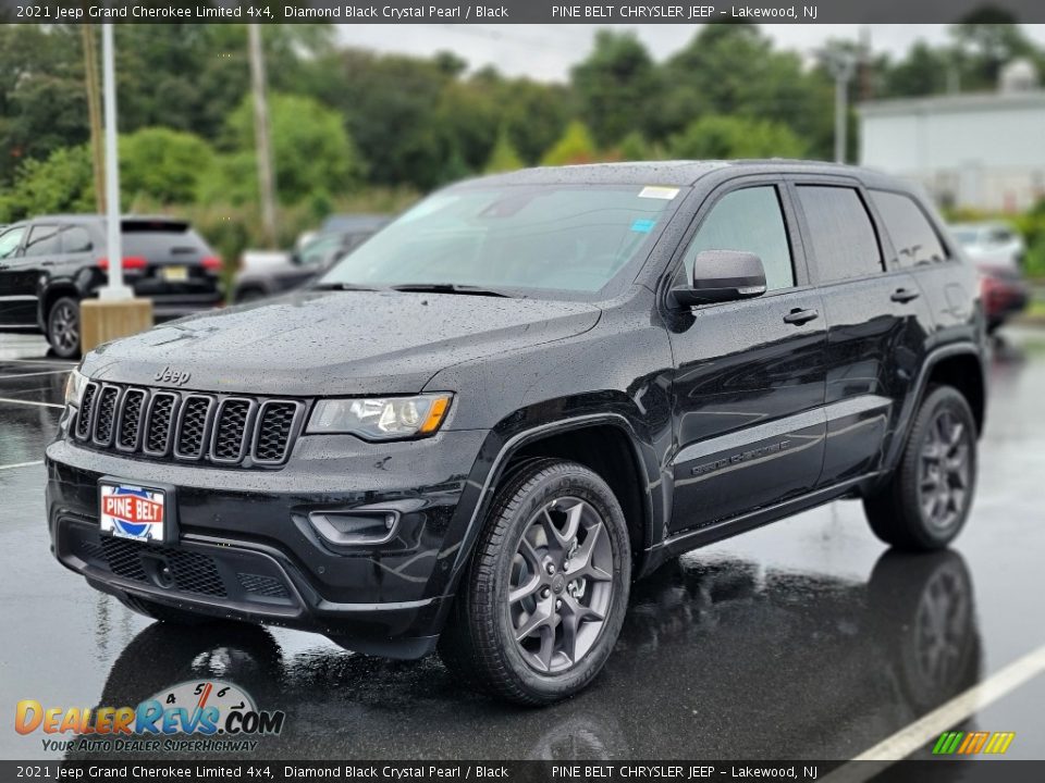 2021 Jeep Grand Cherokee Limited 4x4 Diamond Black Crystal Pearl / Black Photo #1