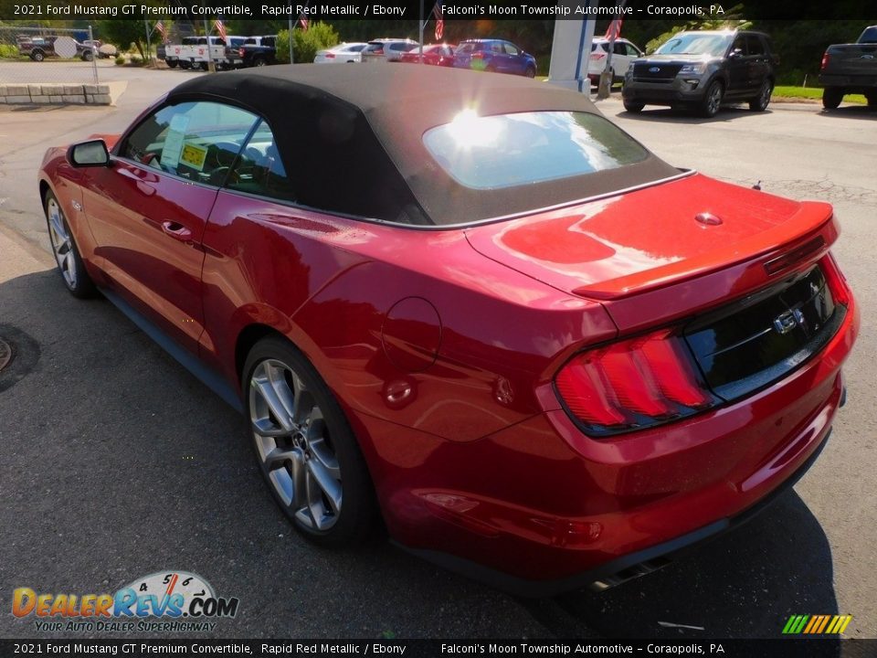2021 Ford Mustang GT Premium Convertible Rapid Red Metallic / Ebony Photo #5