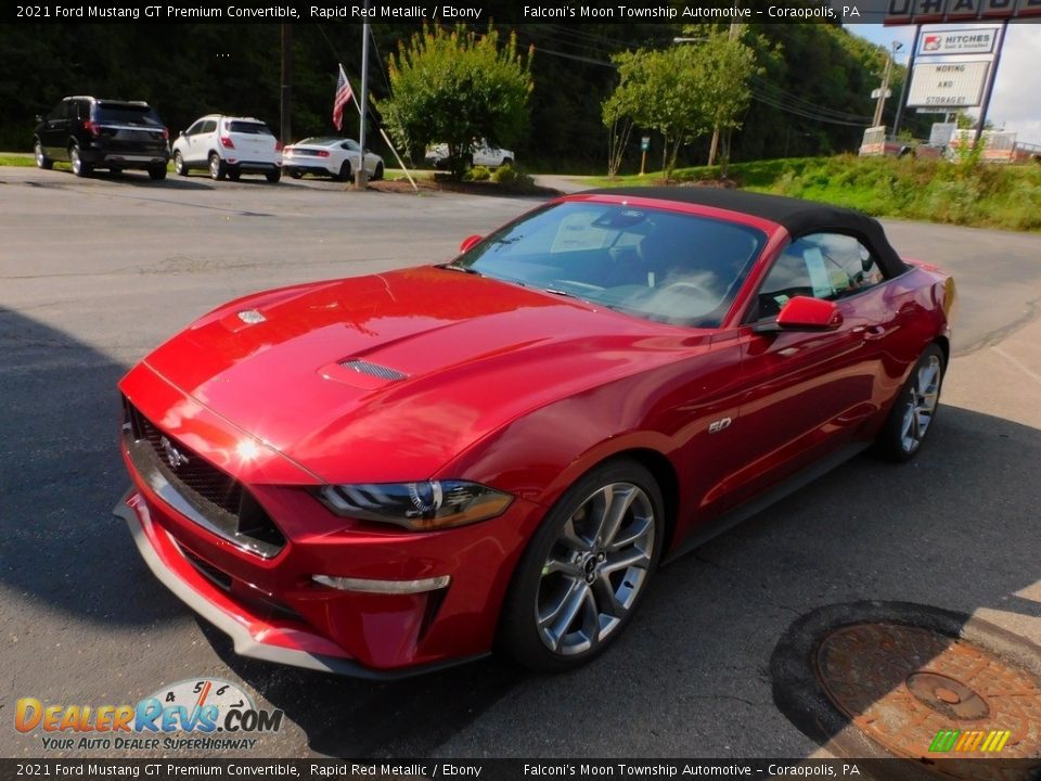 Front 3/4 View of 2021 Ford Mustang GT Premium Convertible Photo #7