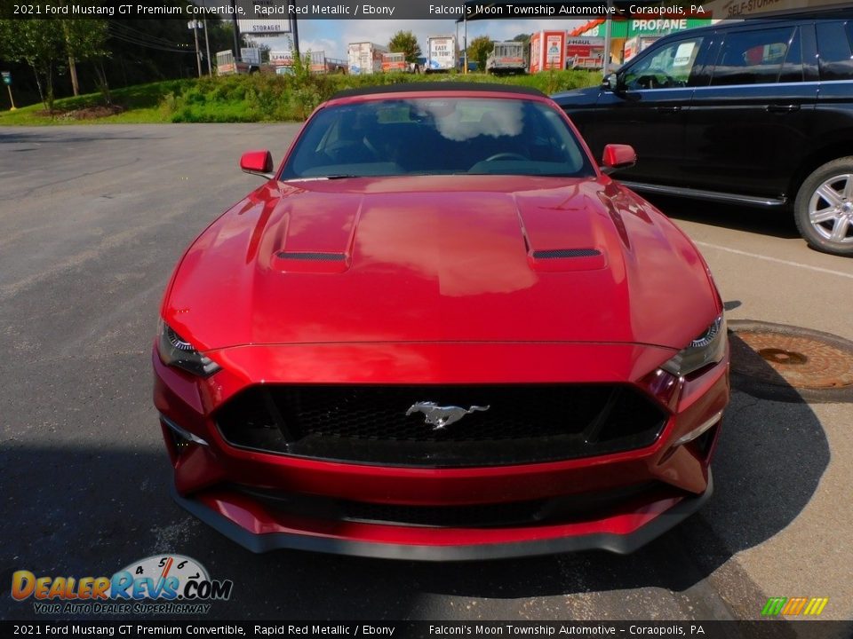 2021 Ford Mustang GT Premium Convertible Rapid Red Metallic / Ebony Photo #8