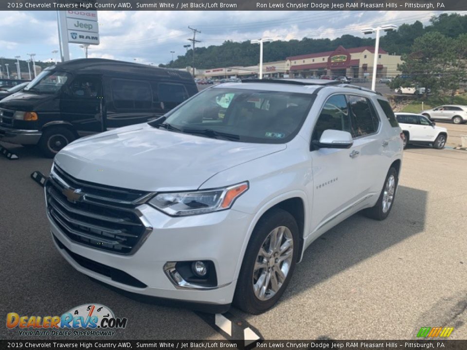 2019 Chevrolet Traverse High Country AWD Summit White / Jet Black/Loft Brown Photo #1