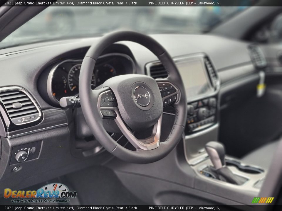 2021 Jeep Grand Cherokee Limited 4x4 Diamond Black Crystal Pearl / Black Photo #10