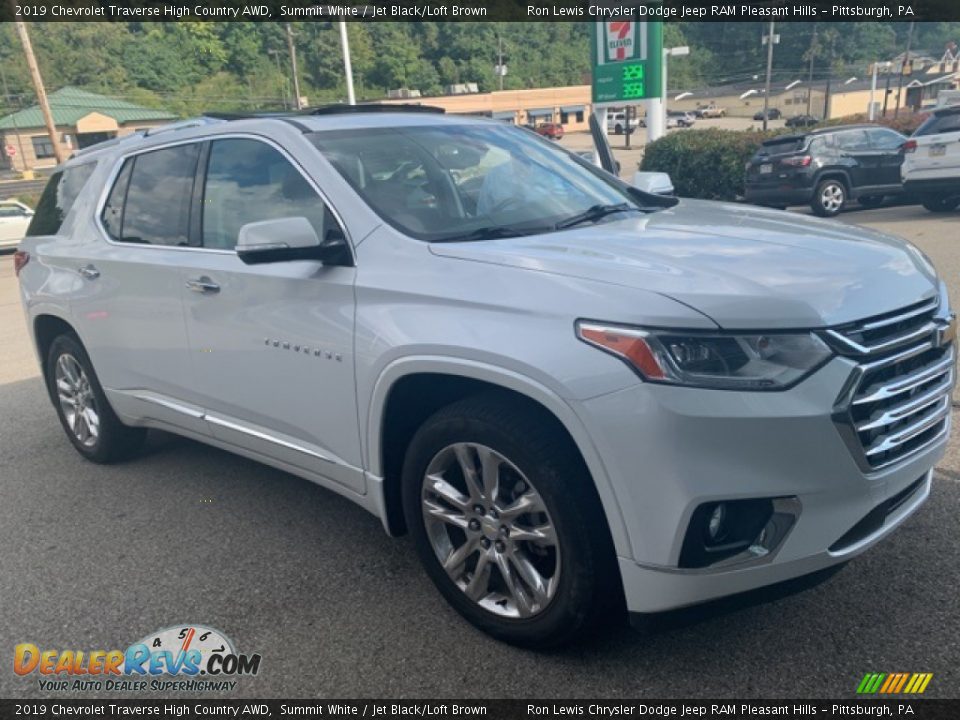 2019 Chevrolet Traverse High Country AWD Summit White / Jet Black/Loft Brown Photo #2