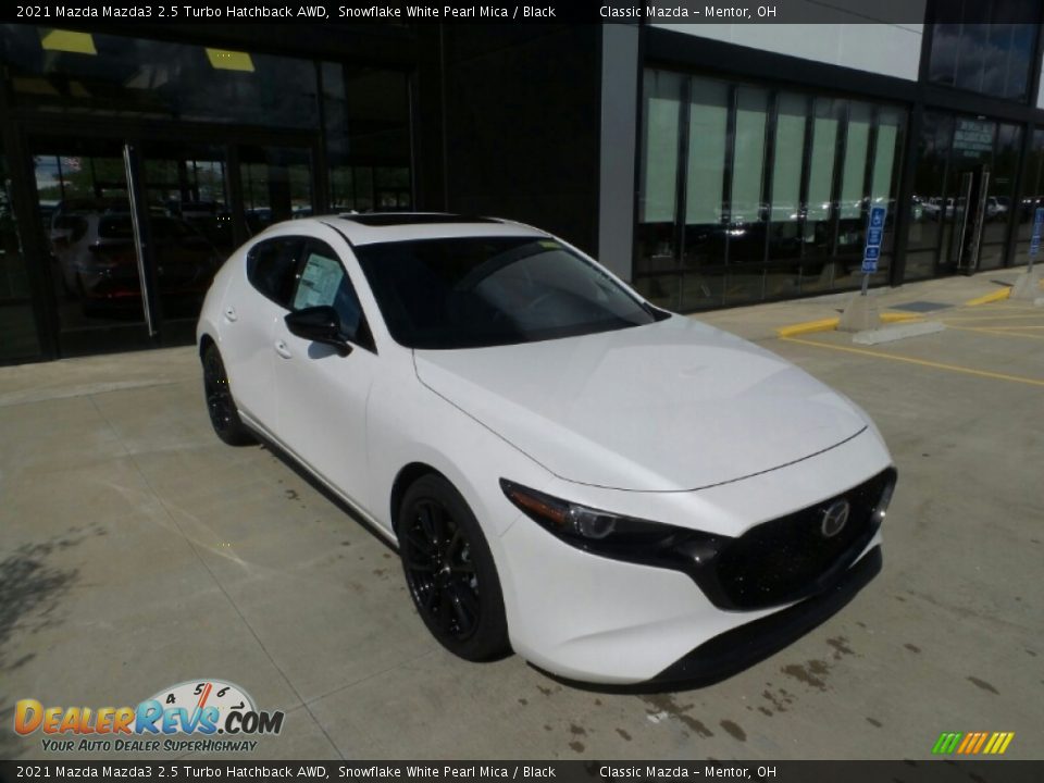 2021 Mazda Mazda3 2.5 Turbo Hatchback AWD Snowflake White Pearl Mica / Black Photo #1