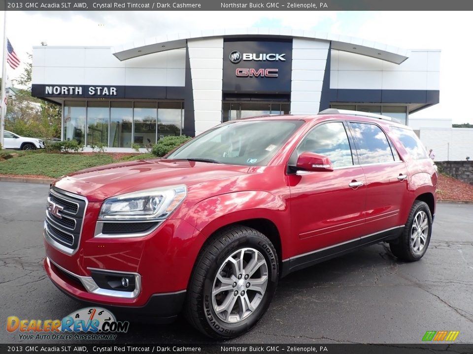 2013 GMC Acadia SLT AWD Crystal Red Tintcoat / Dark Cashmere Photo #1