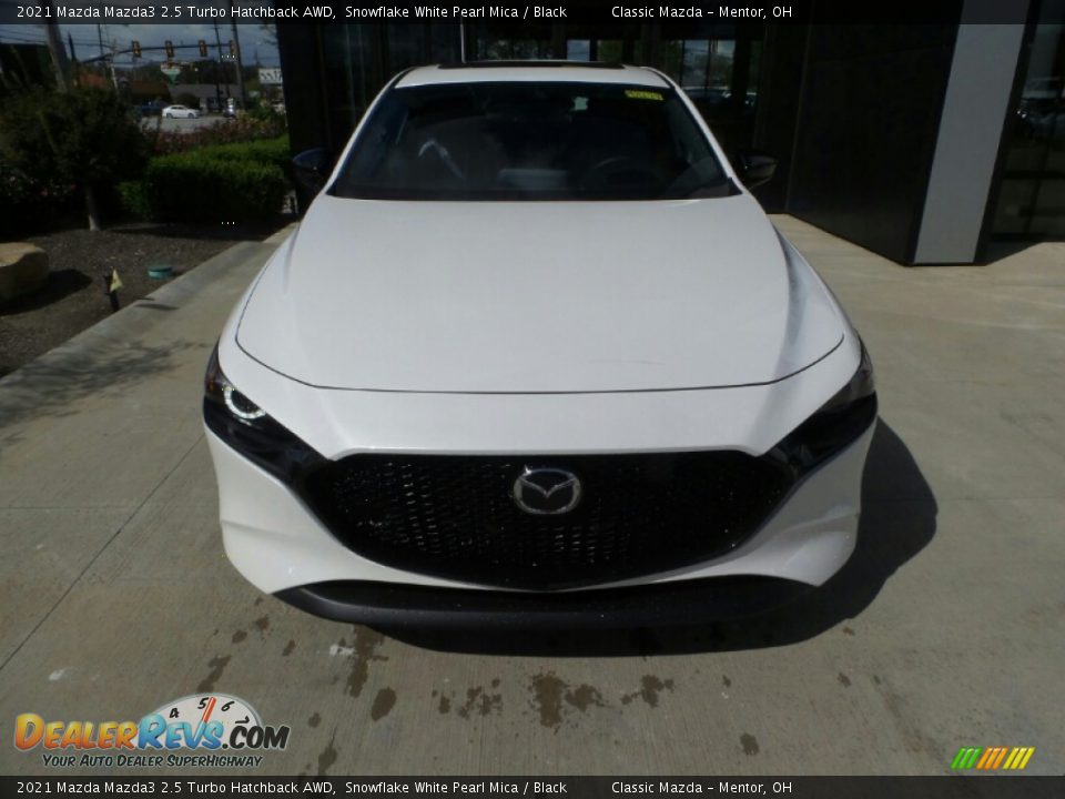 2021 Mazda Mazda3 2.5 Turbo Hatchback AWD Snowflake White Pearl Mica / Black Photo #2