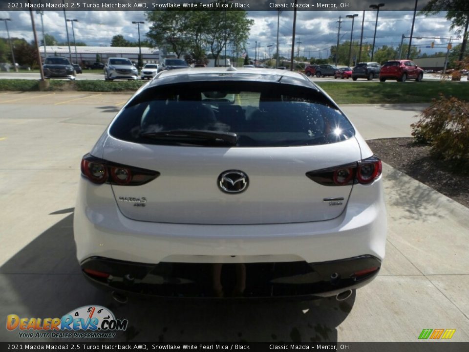 2021 Mazda Mazda3 2.5 Turbo Hatchback AWD Snowflake White Pearl Mica / Black Photo #5