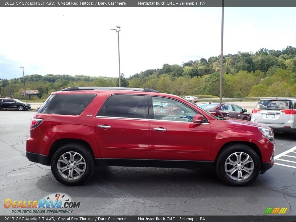 2013 GMC Acadia SLT AWD Crystal Red Tintcoat / Dark Cashmere Photo #5