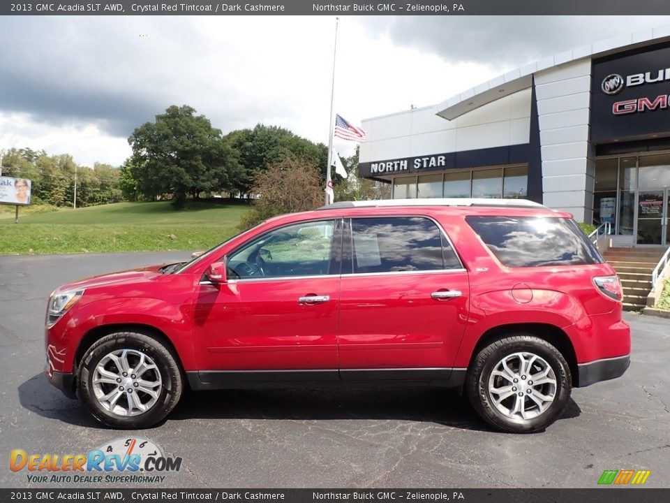 2013 GMC Acadia SLT AWD Crystal Red Tintcoat / Dark Cashmere Photo #12