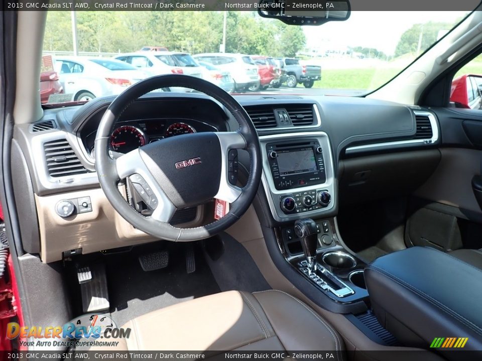 2013 GMC Acadia SLT AWD Crystal Red Tintcoat / Dark Cashmere Photo #18