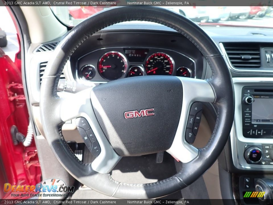 2013 GMC Acadia SLT AWD Crystal Red Tintcoat / Dark Cashmere Photo #21