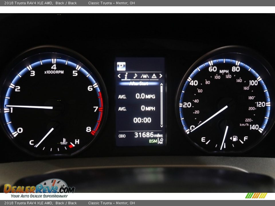 2018 Toyota RAV4 XLE AWD Black / Black Photo #8