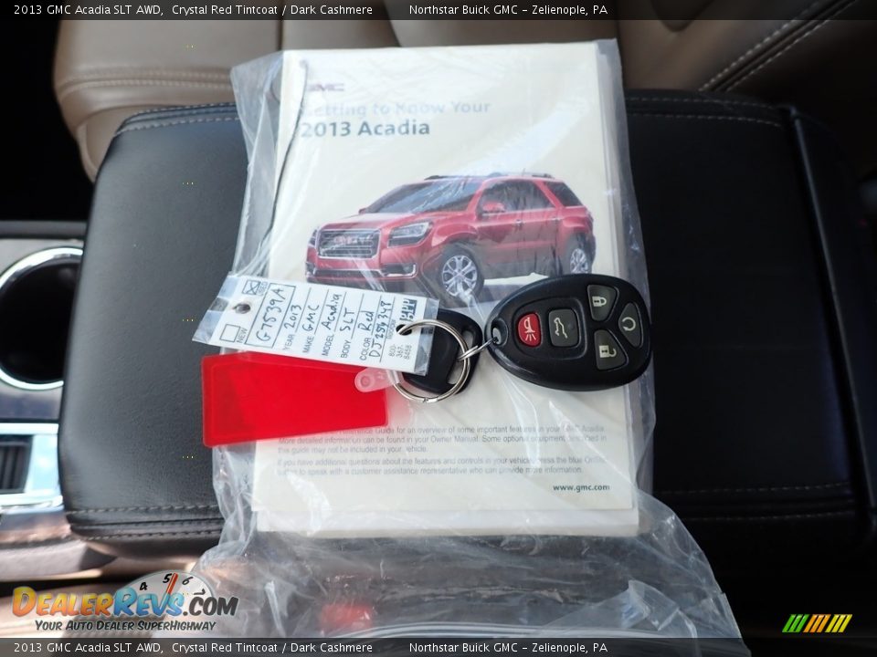 2013 GMC Acadia SLT AWD Crystal Red Tintcoat / Dark Cashmere Photo #29