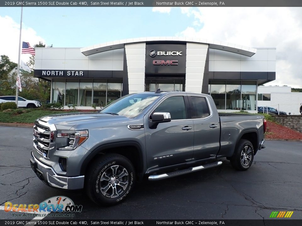 2019 GMC Sierra 1500 SLE Double Cab 4WD Satin Steel Metallic / Jet Black Photo #1