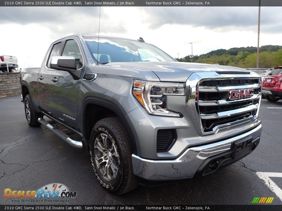 2019 GMC Sierra 1500 SLE Double Cab 4WD Satin Steel Metallic / Jet Black Photo #4