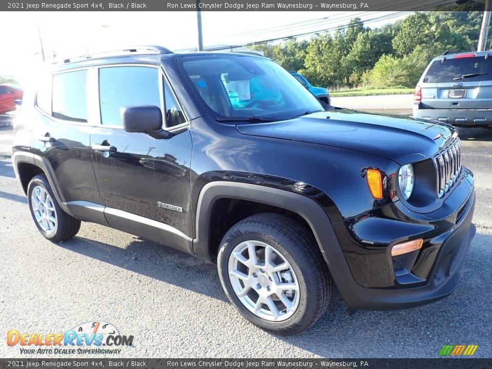 2021 Jeep Renegade Sport 4x4 Black / Black Photo #8