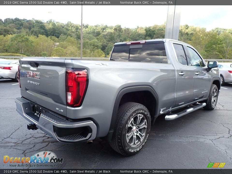 2019 GMC Sierra 1500 SLE Double Cab 4WD Satin Steel Metallic / Jet Black Photo #9