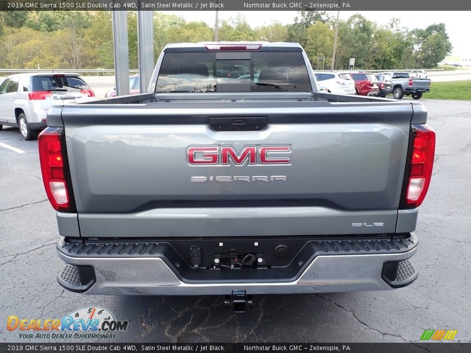 2019 GMC Sierra 1500 SLE Double Cab 4WD Satin Steel Metallic / Jet Black Photo #10