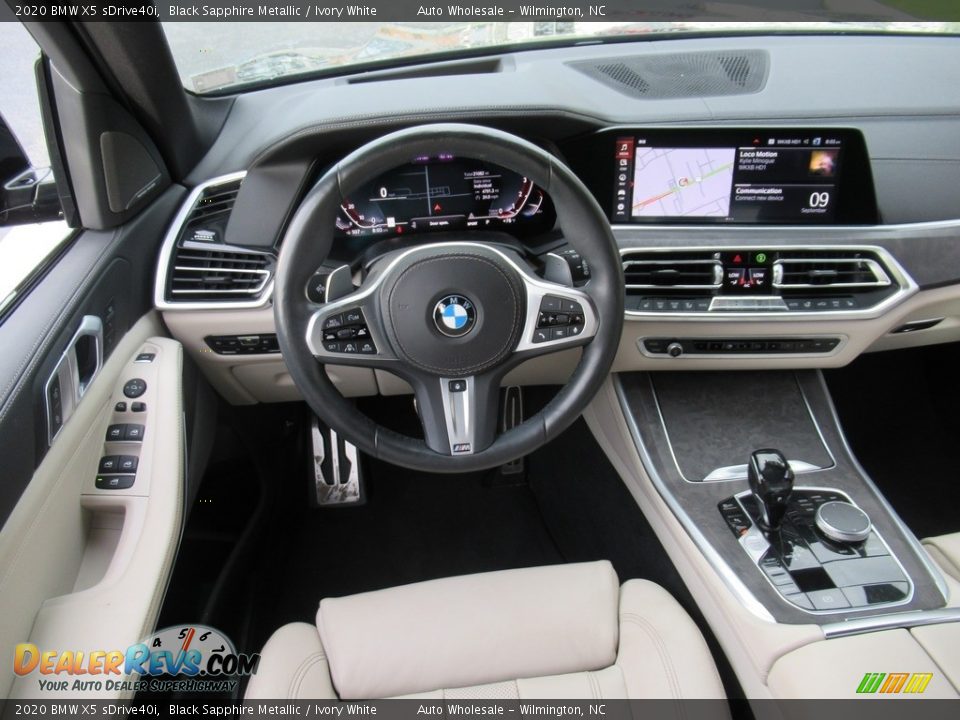 2020 BMW X5 sDrive40i Black Sapphire Metallic / Ivory White Photo #15