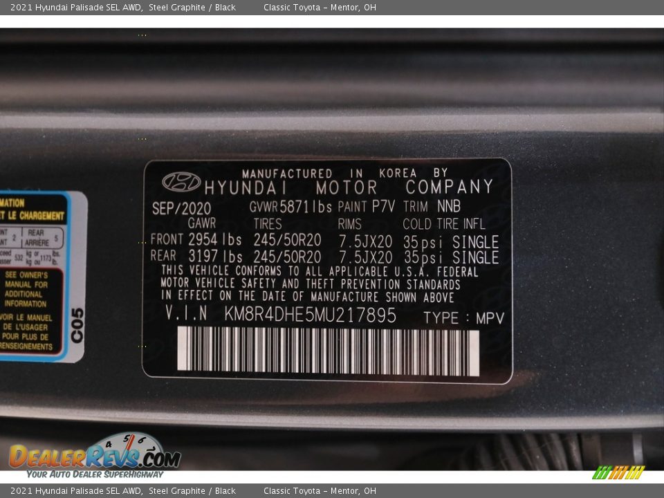 2021 Hyundai Palisade SEL AWD Steel Graphite / Black Photo #26