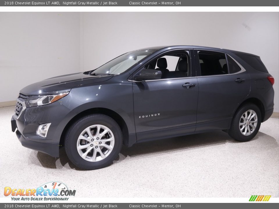 2018 Chevrolet Equinox LT AWD Nightfall Gray Metallic / Jet Black Photo #3