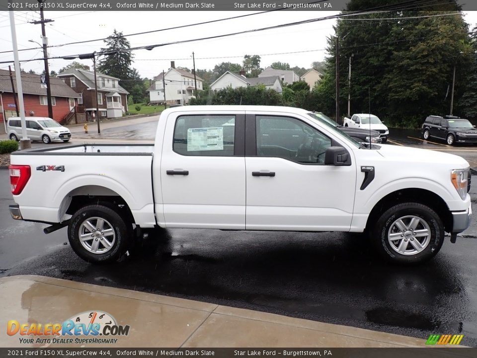 2021 Ford F150 XL SuperCrew 4x4 Oxford White / Medium Dark Slate Photo #7