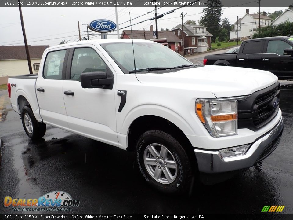 2021 Ford F150 XL SuperCrew 4x4 Oxford White / Medium Dark Slate Photo #8