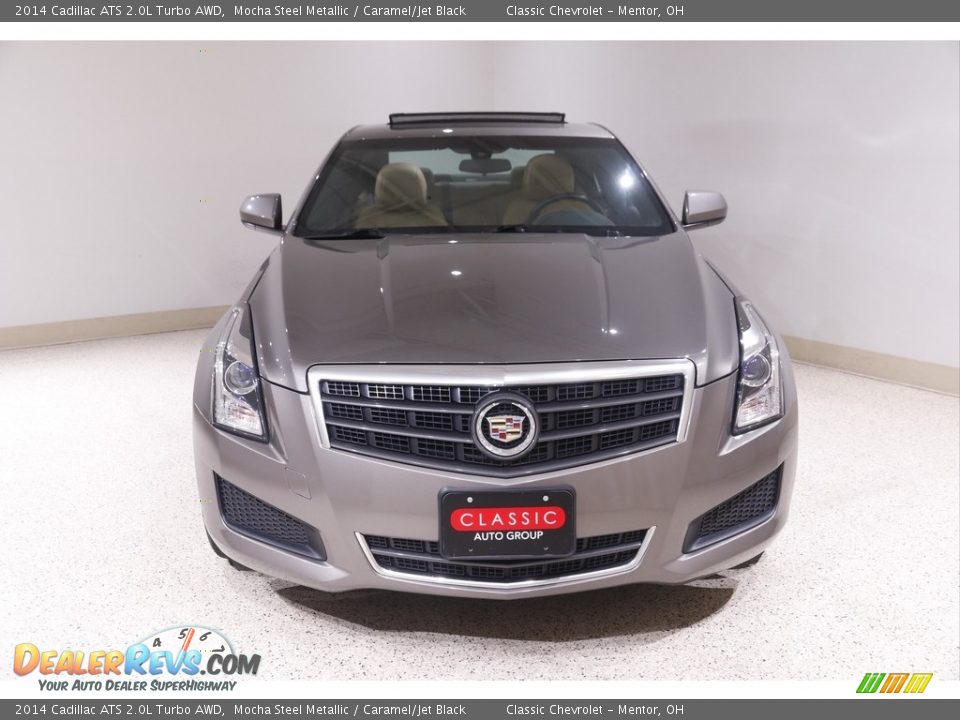 2014 Cadillac ATS 2.0L Turbo AWD Mocha Steel Metallic / Caramel/Jet Black Photo #2