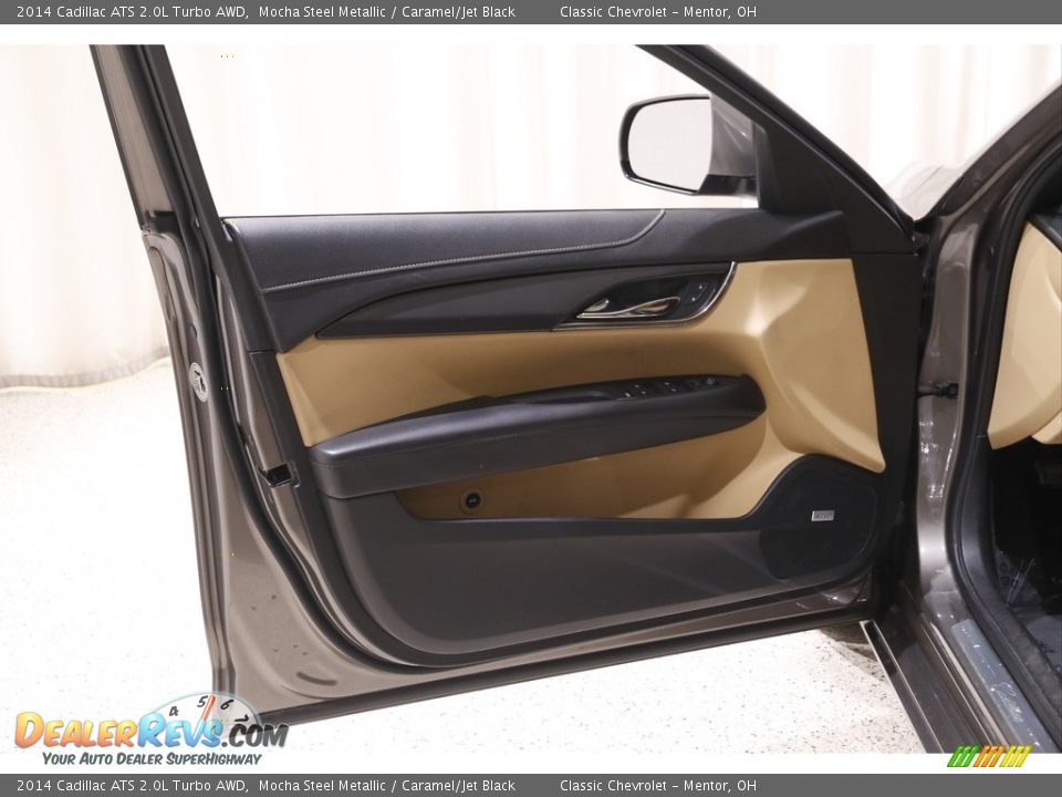 2014 Cadillac ATS 2.0L Turbo AWD Mocha Steel Metallic / Caramel/Jet Black Photo #4