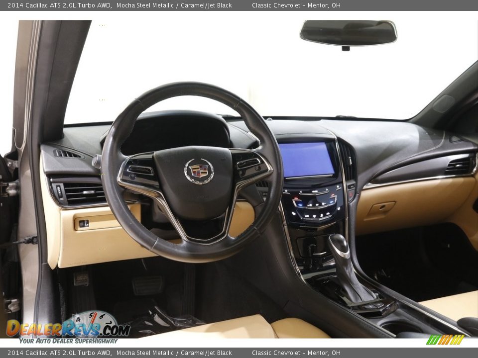 2014 Cadillac ATS 2.0L Turbo AWD Mocha Steel Metallic / Caramel/Jet Black Photo #6