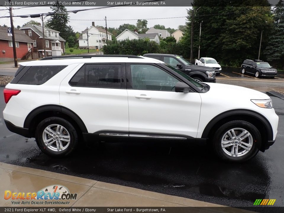 2021 Ford Explorer XLT 4WD Oxford White / Ebony Photo #7