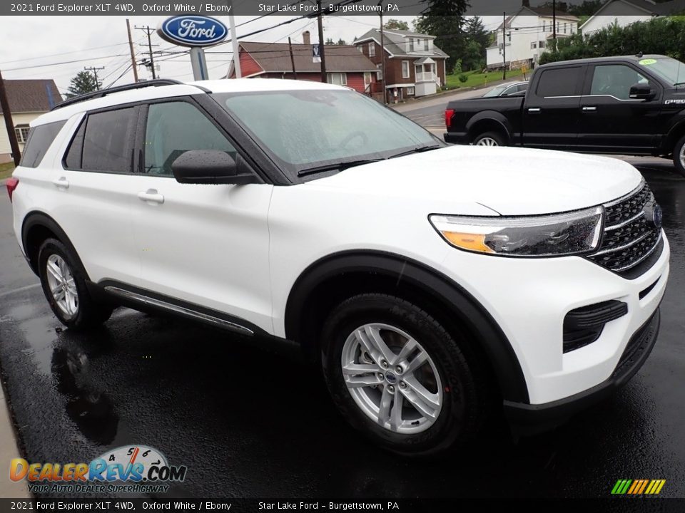 2021 Ford Explorer XLT 4WD Oxford White / Ebony Photo #8