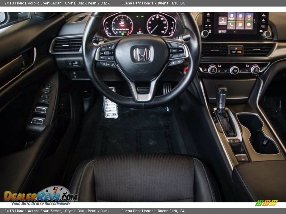 2018 Honda Accord Sport Sedan Crystal Black Pearl / Black Photo #5