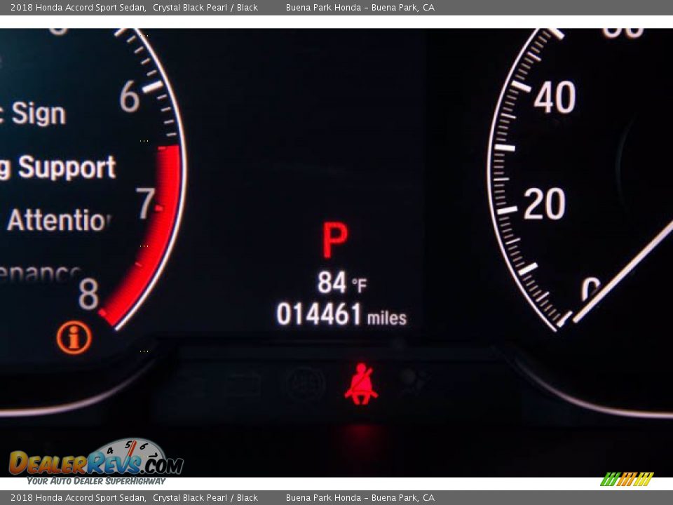 2018 Honda Accord Sport Sedan Crystal Black Pearl / Black Photo #6
