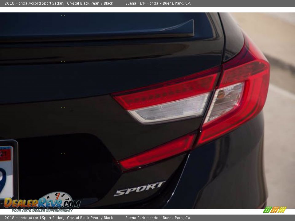 2018 Honda Accord Sport Sedan Crystal Black Pearl / Black Photo #11