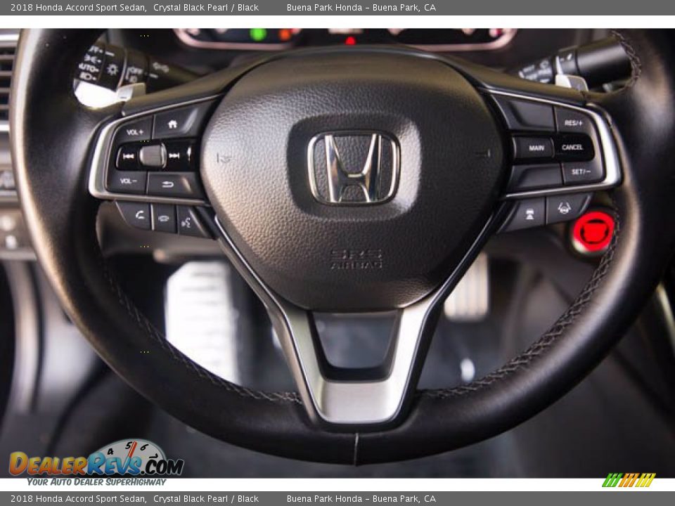 2018 Honda Accord Sport Sedan Crystal Black Pearl / Black Photo #13