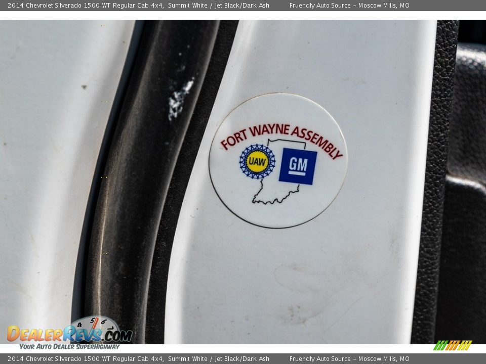 2014 Chevrolet Silverado 1500 WT Regular Cab 4x4 Summit White / Jet Black/Dark Ash Photo #35