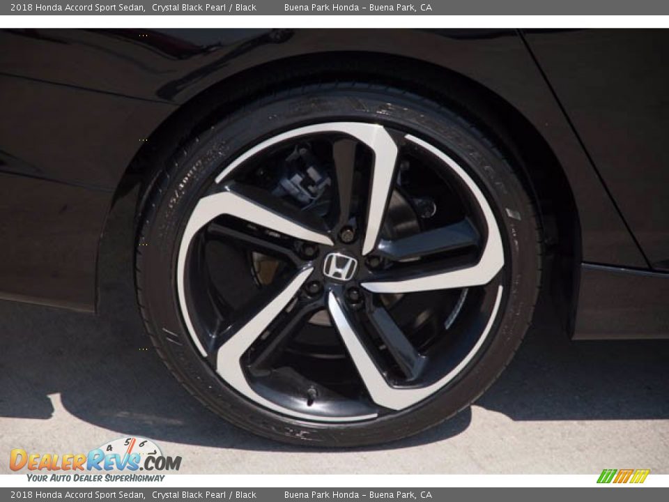 2018 Honda Accord Sport Sedan Crystal Black Pearl / Black Photo #34