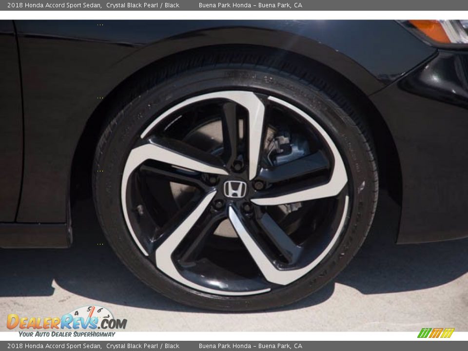 2018 Honda Accord Sport Sedan Crystal Black Pearl / Black Photo #35