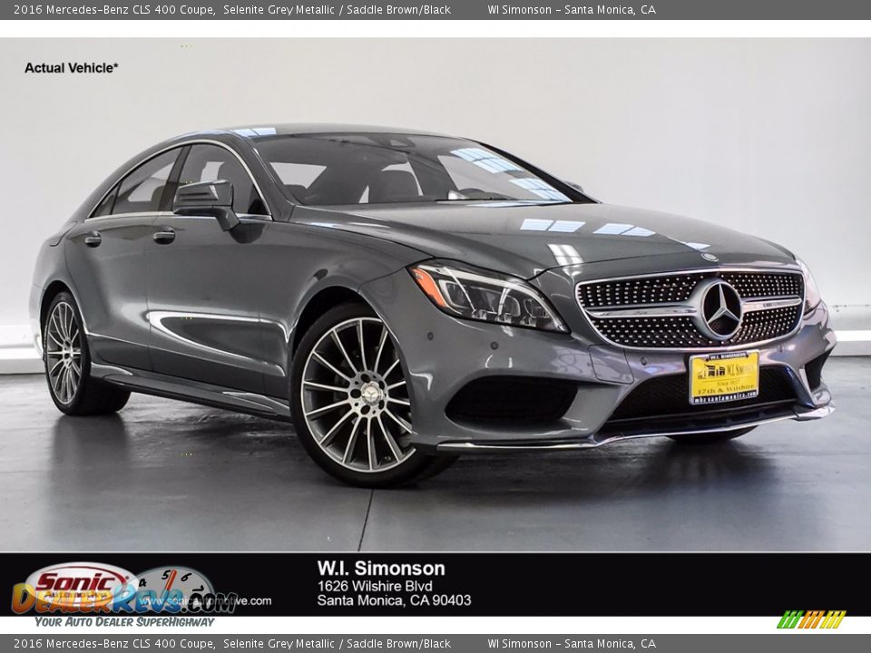 2016 Mercedes-Benz CLS 400 Coupe Selenite Grey Metallic / Saddle Brown/Black Photo #1