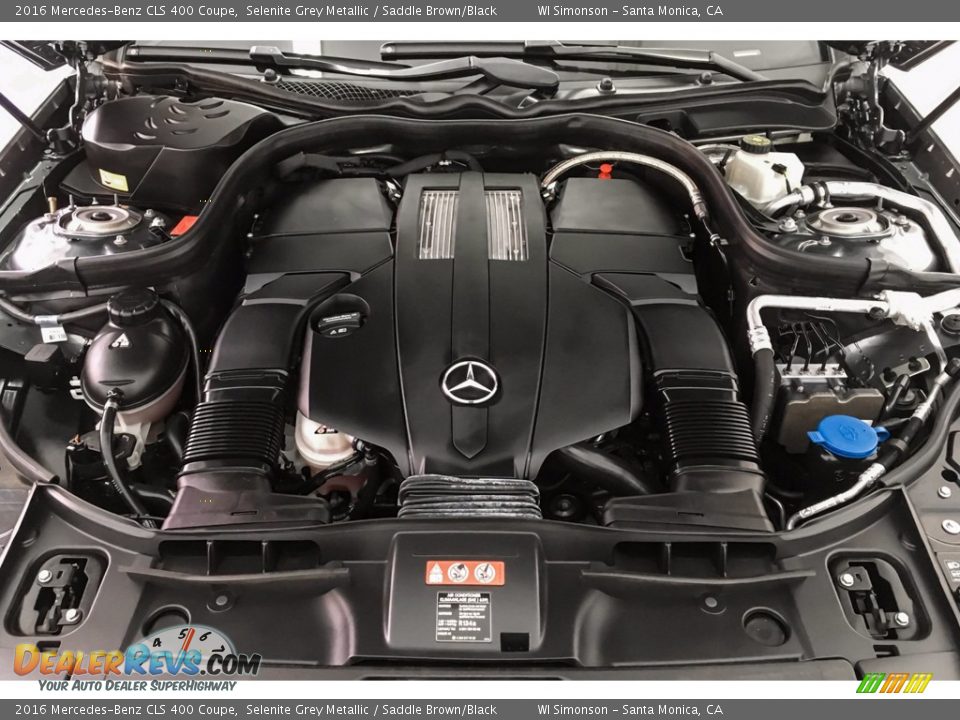 2016 Mercedes-Benz CLS 400 Coupe Selenite Grey Metallic / Saddle Brown/Black Photo #9