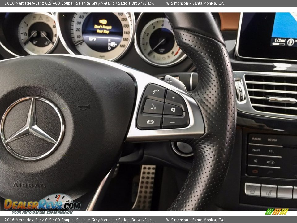 2016 Mercedes-Benz CLS 400 Coupe Selenite Grey Metallic / Saddle Brown/Black Photo #20